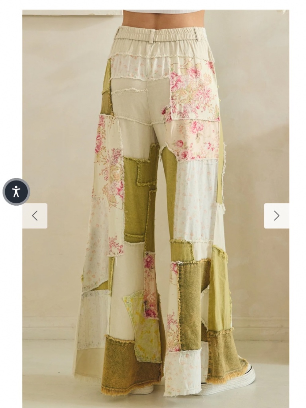⭐️ OLI & HALI “ Watertown 3 “ OLI AND HALI WASHED FLORAL PATCHWORK PANTS 86A - Picture 3 of 8